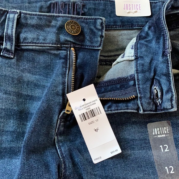 Justice ❤️HP❤️NWT kids size 12 jeans - Picture 5 of 6